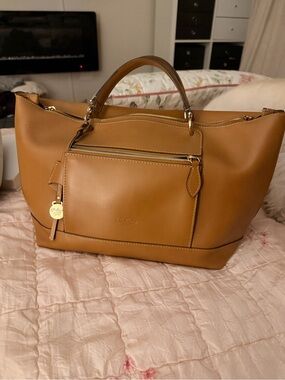 Classic Structured Satchel in Tan by Boldrini